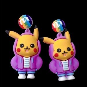 - Adorable Big pikachu Earrings